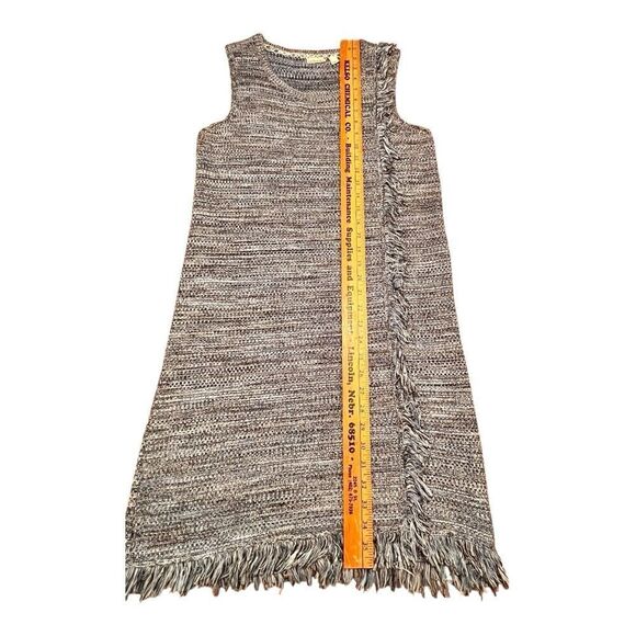 Anthropologie HOLDING HORSES Textured Blue Fringe Mini Dress size small - Picture 6 of 8